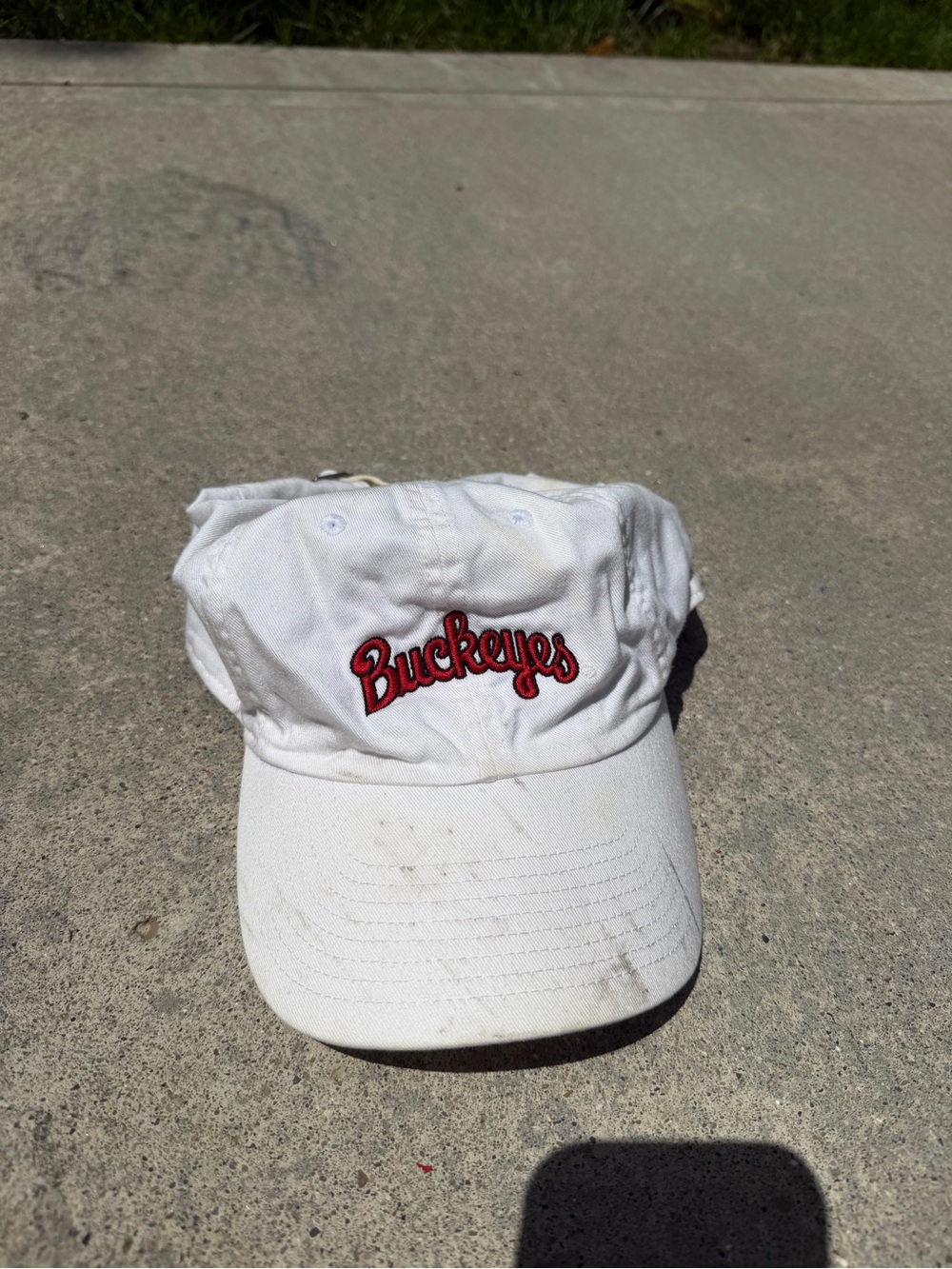 White Buckeyes Embroidered Baseball Cap